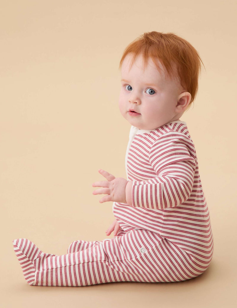 MORI Cotton Blend Zip Sleepsuit 0-24 Mths - British product