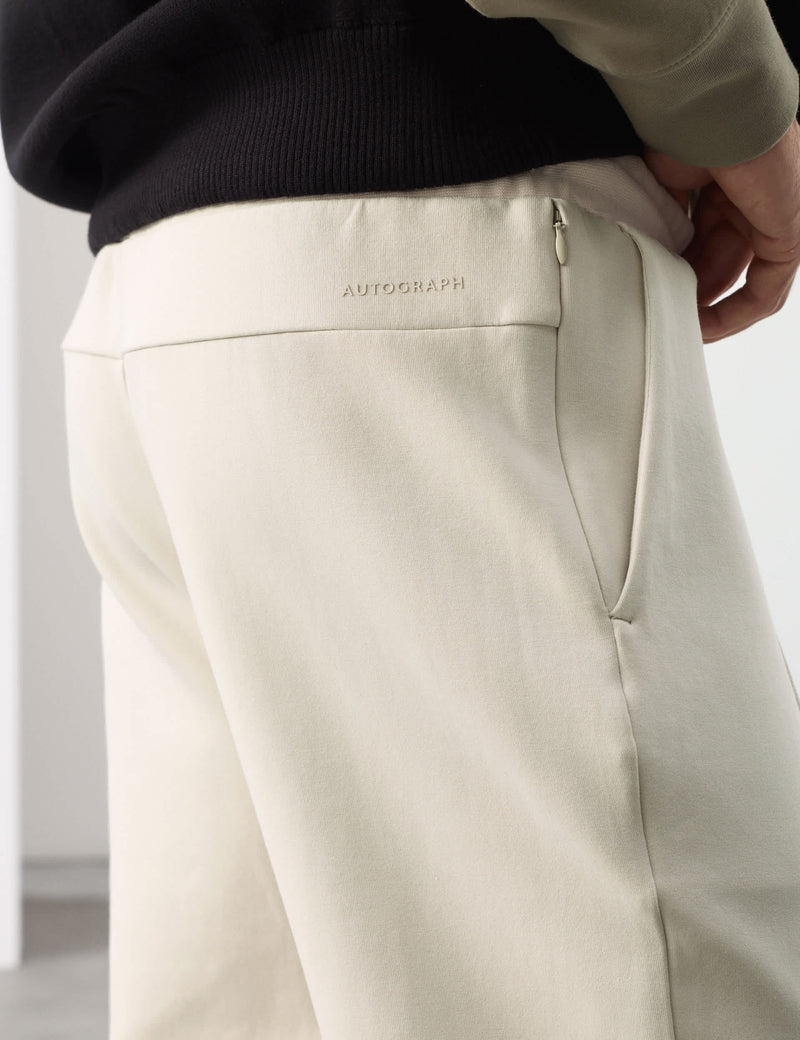 Autograph Cotton Rich Pintuck Straight Leg Joggers - British product