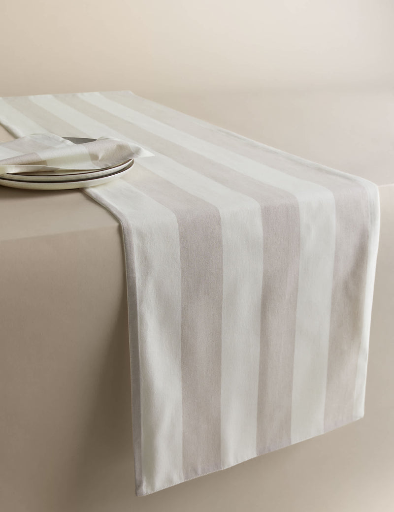 Cotton Rich Striped Table Runner