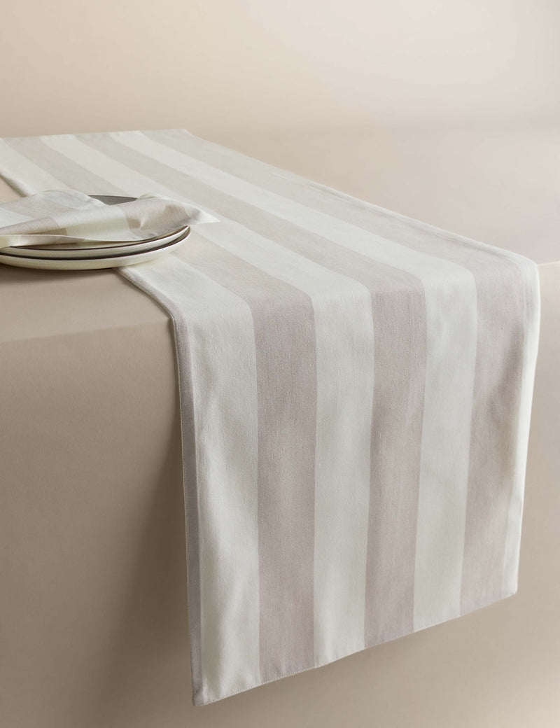 Cotton Rich Striped Table Runner