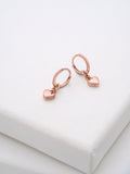 Ted Baker Tiny Heart Huggie Earrings Rose Gold Tone (British brand)