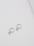Ted Baker Sinalaa Silver Tone Crystal Huggie Earrings (British brand)