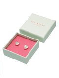 Ted Baker rose gold heart earrings, imported from the UK