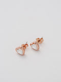 Ted Baker rose gold heart earrings, imported from the UK