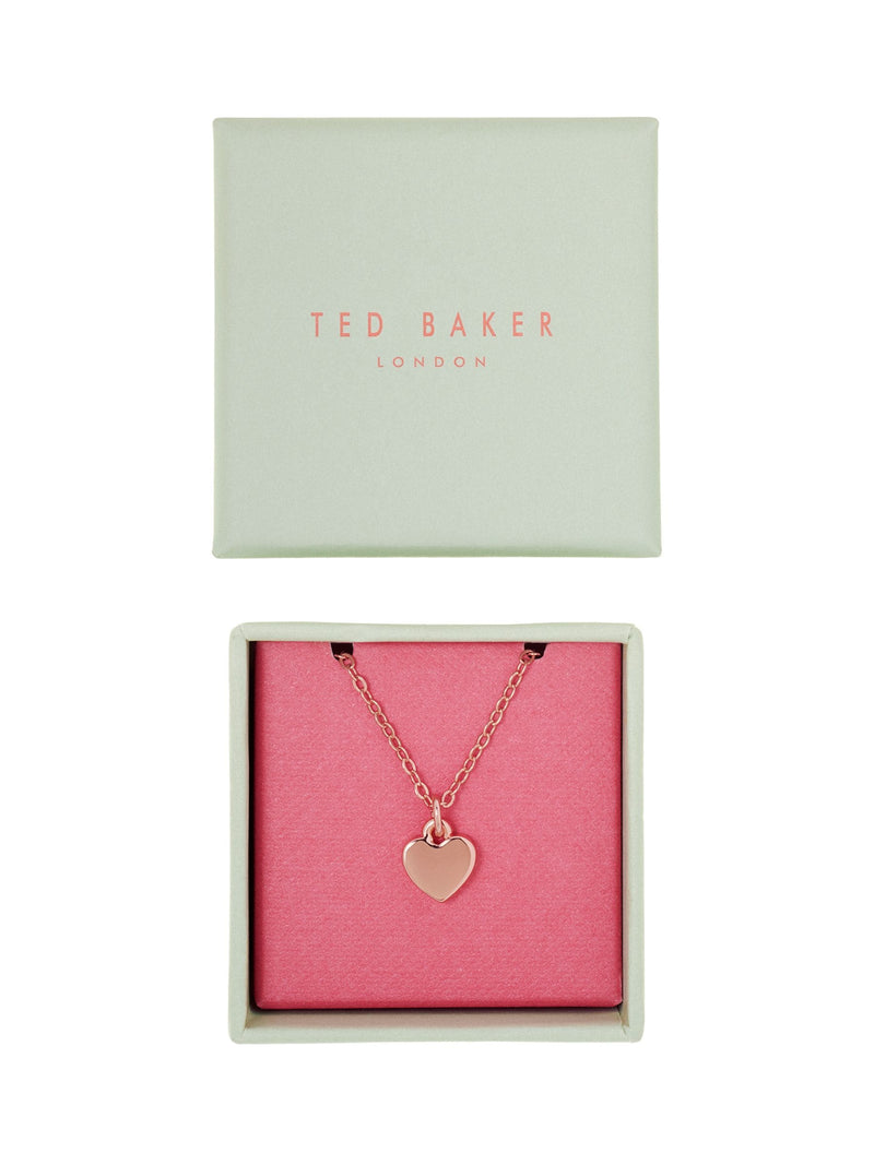 Ted Baker Heart Pendant Necklace Rose Gold Tone 42-47cm (British brand)