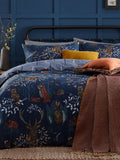 Blue Fauna Printed Woodland Reversible Duvet Cover and Pillowcase Set - British product