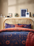 Furn Bronze/Navy Constellation reversible duvet cover set - British product