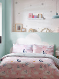 Peter Rabbit Pink Sleepy Head duvet cover and pillowcase set, imported from the UK