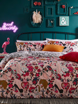 Furn Pink Inked Tattoo Reversible Duvet Cover and Pillowcase Set