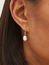 Gold Tone Freshwater Pearl Delicate Earrings
