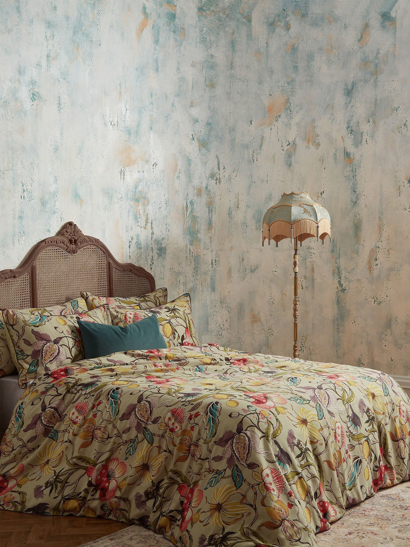EW by Edinburgh Weavers Grey Morton Timeless Tribute Floral duvet cover and pillowcase set - British product