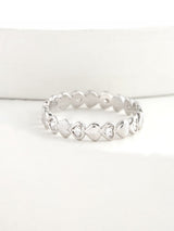 Sterling Silver Heart Sparkle Ring