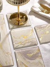 Natural Galaxy Glass Coasters Set of 4