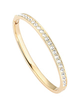 Ted Baker Clemera Hinge Bangle Clear Crystal Gold Tone