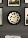 Jones Clocks black Roman numeral wall clock 30.5cm, UK version