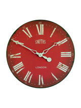 Brookpace Lascelles Red Large Smiths Wall Clock 50cm