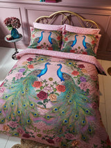 Matthew Williamson Pink Xanadu Peacock 200 Thread Count Duvet Cover Set