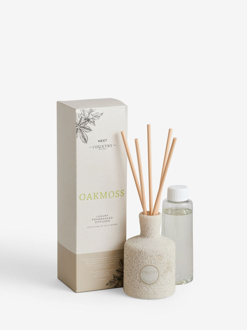 Country Luxe Oakmoss Pink Pepper and Sandalwood reed diffuser 170ml - British product