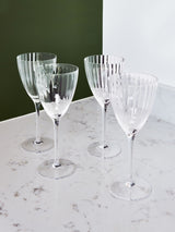 Jasper Conran London Clear Fluted Wine Glasses Set of 4