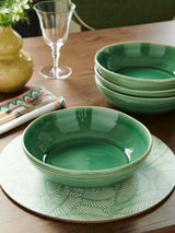 Nina Campbell Meadow Green Pasta Bowls Set of 4