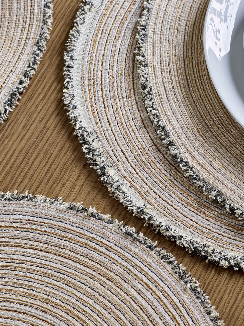 Set of 4 Natural Fringe Placemats
