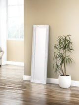 Julian Bowen White Palais Dress Mirror Antique Finish 130cm Height