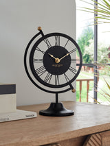 Black Globe Mantel Clock