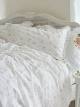 Shabby Chic by Rachel Ashwell Rosabelle Pink Print Petite Ruffle Duvet Cover Set Single