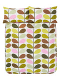 Orla Kiely Green Multi Stem duvet cover and pillowcase set, imported from the UK