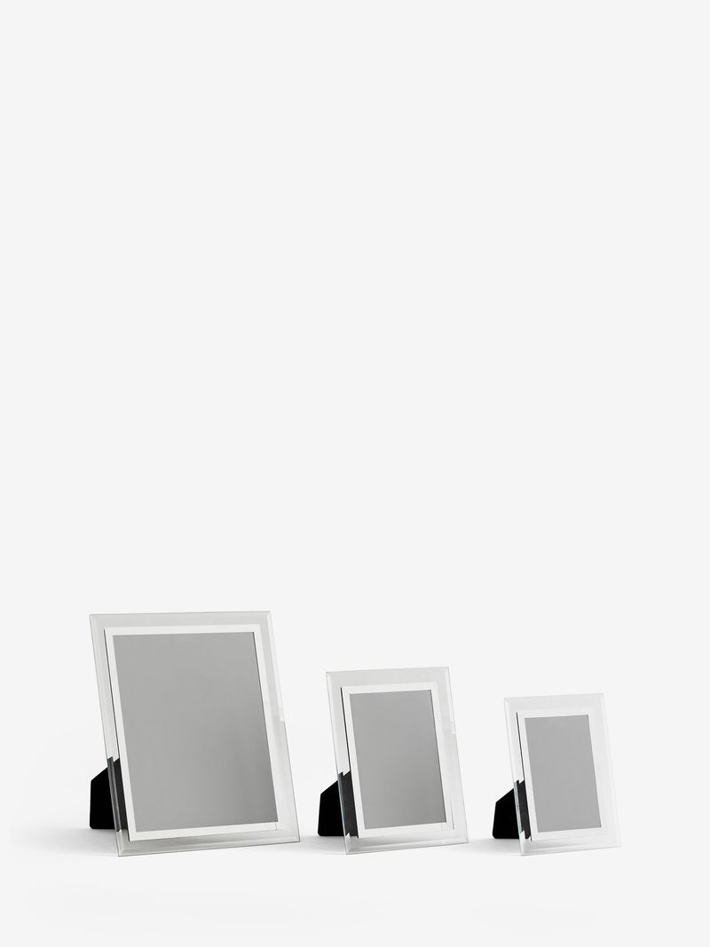 Silver smoke glass photo frame (British brand)