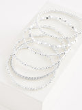 Silver tone sparkle stretch bracelets pack (British brand)