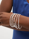 Silver tone sparkle stretch bracelets pack (British brand)