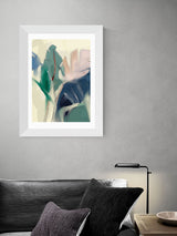 East End Prints Green Pastel Leaves by Ana Rut Bre Framed Art Print