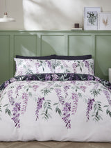 Catherine Lansfield White Wisteria Duvet Cover and Pillowcase Set