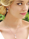 Ivory & Co Silver Tone Morocco Crystal and Pearl Earrings