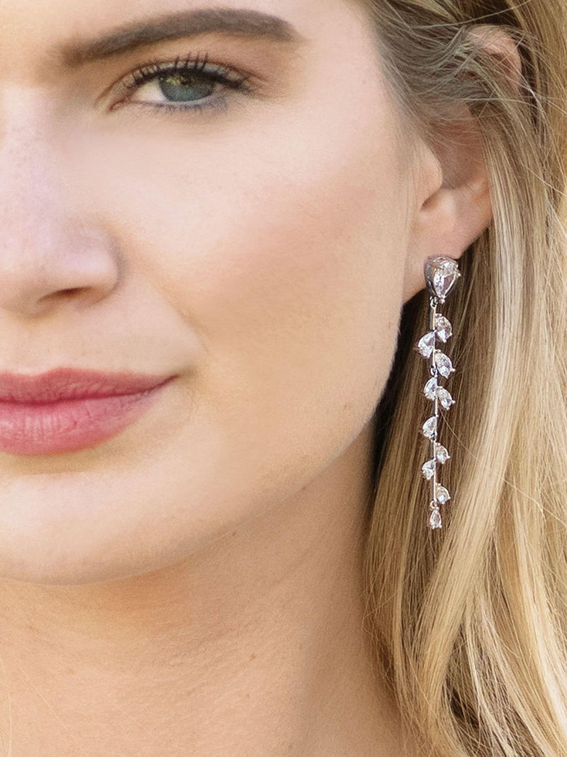 Ivory & Co Silver Plated Willow Trailing Vine Earrings