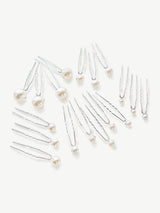 Ivory & Co Silver Pearl Hairpin Set
