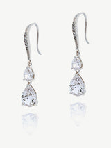Ivory & Co Silver Plated Detroit Crystal Statement Earrings