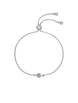 Ted Baker Vintage Rose Crystal Adjustable Bracelet Silver Tone