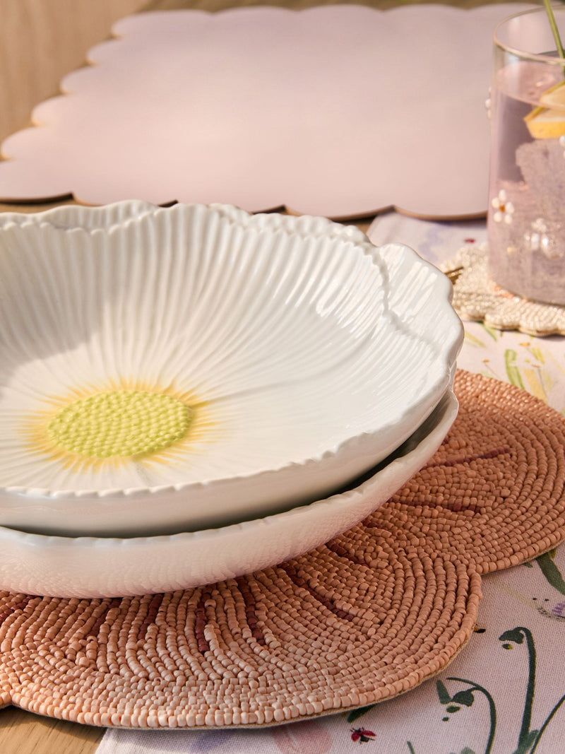 White flower pasta bowls set of 2 (British brand)