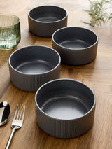 Stamford Charcoal Grey Cereal Bowls Set of 4