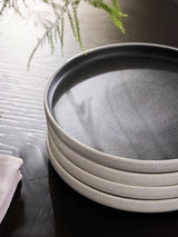 Otis Black Side Plates Stoneware Set of 4