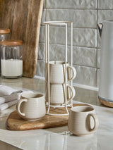 Kya Natural Stacking Espresso Mugs Set of 4