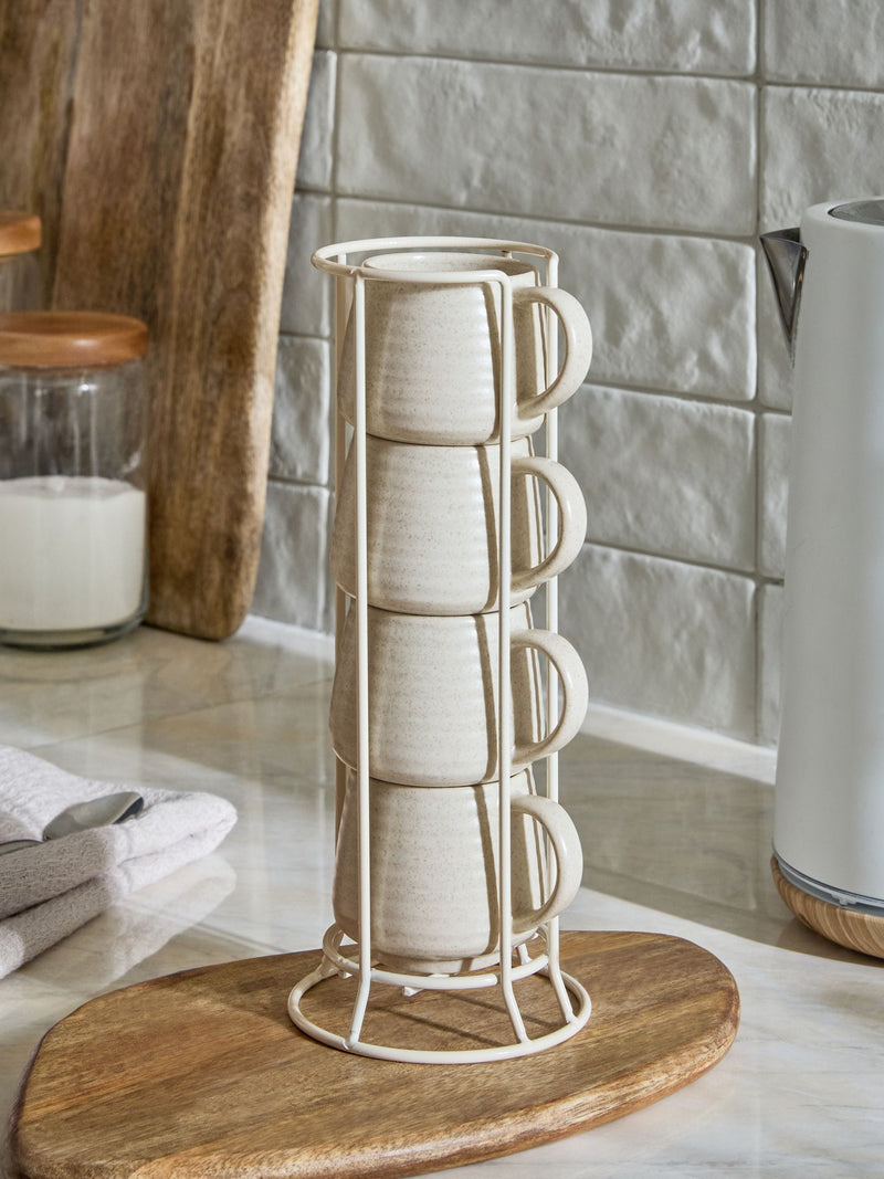 Kya natural stacking espresso mugs set of 4, UK version