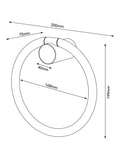 N. Premium gold marble large towel ring (British brand)