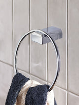 Moderna Chrome Towel Rail Ring Bathroom Accessory