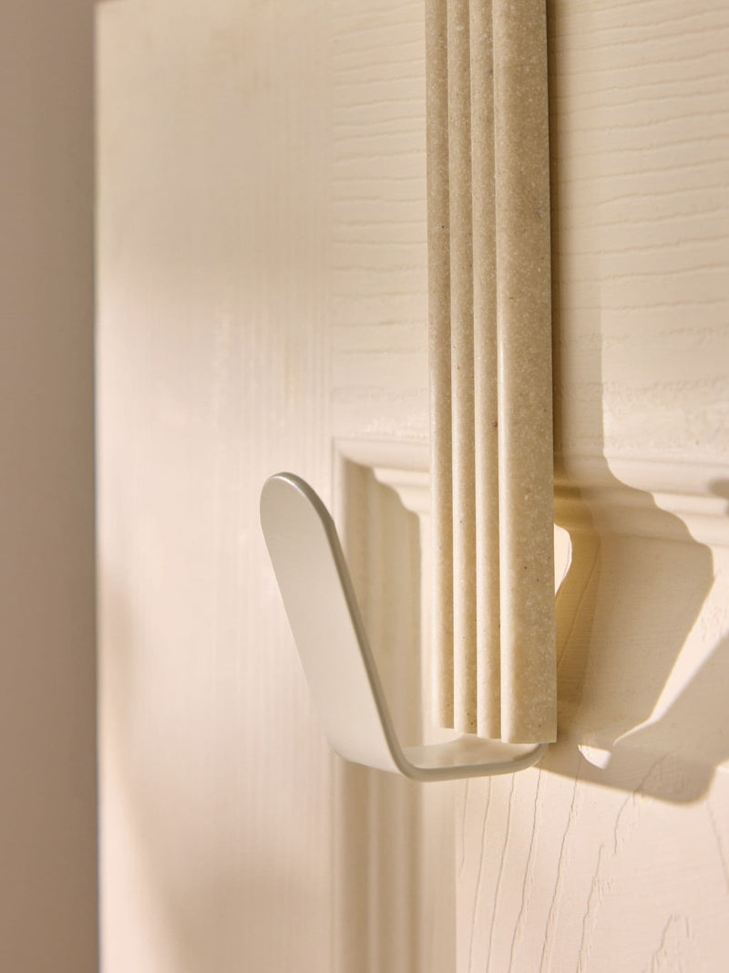 Natural Rib Over Door Hooks Set of 2 (British brand)