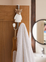 Natural Hamish The Highland Cow Over Door Hook Bathroom Hook 18x9x8.5cm