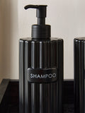Black Rib Refillable Dispenser Bottles
