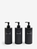 Black Rib Refillable Dispenser Bottles